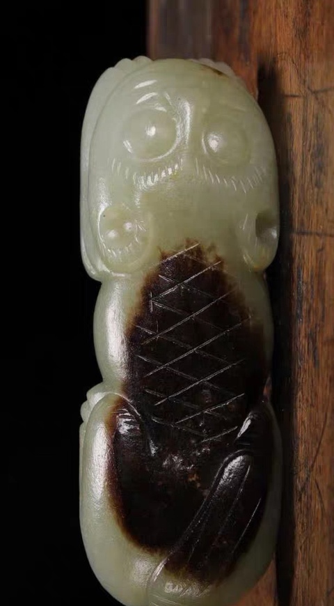 古玩玉器仿古做舊瑞獸題材擺件真品鑒賞圖