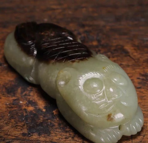 古玩玉器仿古做舊瑞獸題材擺件真品鑒賞圖