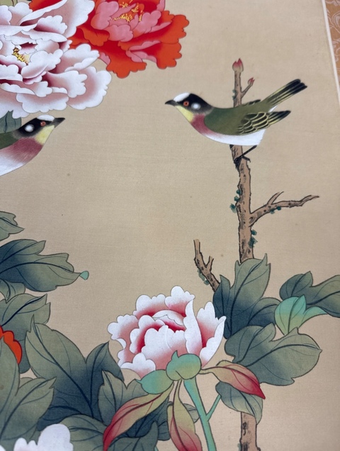 古玩字畫吳竹云富貴白頭立軸真品鑒賞圖