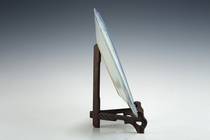 古玩陶瓷清中·青花山水人物紋盤一對真品鑒賞圖