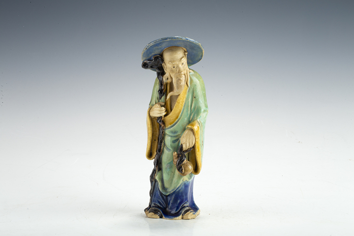 古玩陶瓷民國·石灣窯人物擺件真品鑒賞圖