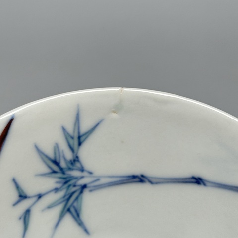 古玩陶瓷斗彩鳳紋斗笠碗真品鑒賞圖