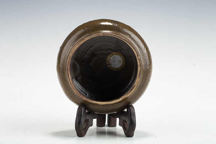 古玩陶瓷明以前·茶葉末釉水盂真品鑒賞圖