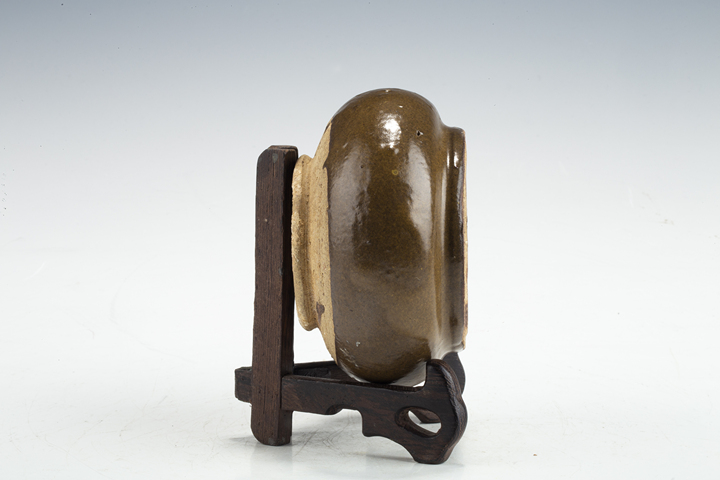 古玩陶瓷明以前·茶葉末釉水盂真品鑒賞圖