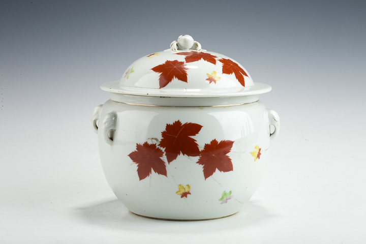 古玩陶瓷民國·粉彩花卉紋粥罐真品鑒賞圖