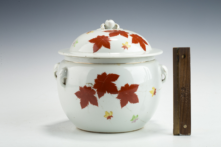 古玩陶瓷民國·粉彩花卉紋粥罐真品鑒賞圖