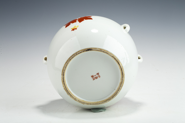 古玩陶瓷民國·粉彩花卉紋粥罐真品鑒賞圖