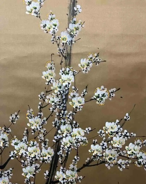 古玩字畫陳文翰梅花立軸真品鑒賞圖