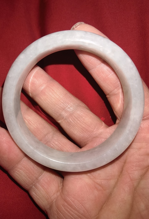 古玩玉器天然翡翠手鐲真品鑒賞圖