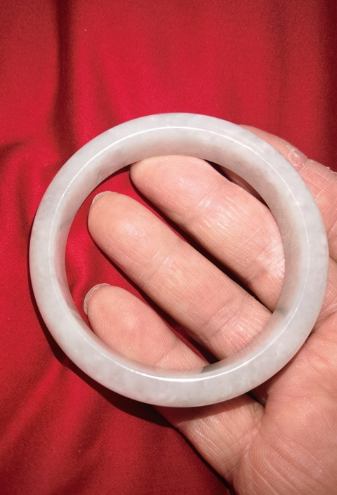 古玩玉器天然翡翠手鐲真品鑒賞圖