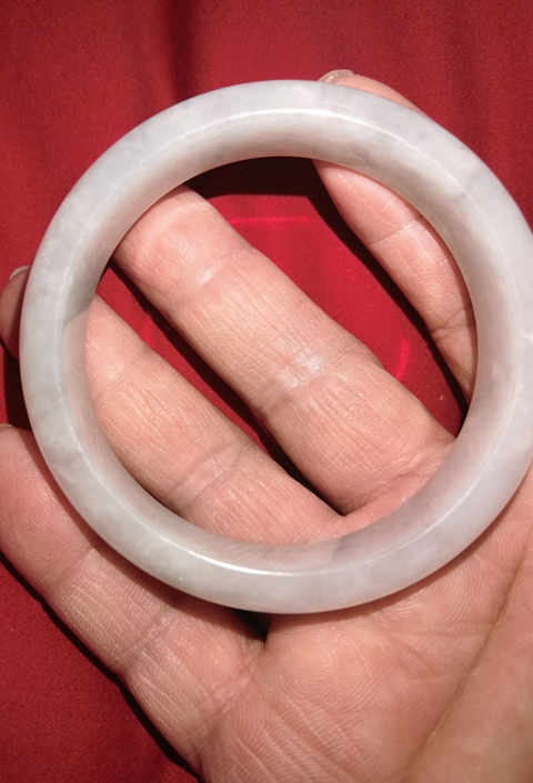 古玩玉器天然翡翠手鐲真品鑒賞圖