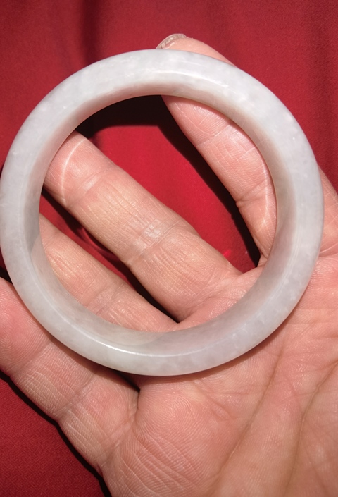 古玩玉器天然翡翠手鐲真品鑒賞圖