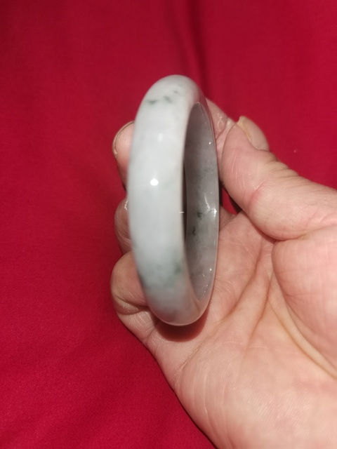 古玩玉器天然翡翠手鐲真品鑒賞圖