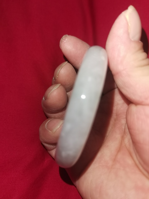 古玩玉器天然翡翠手鐲真品鑒賞圖