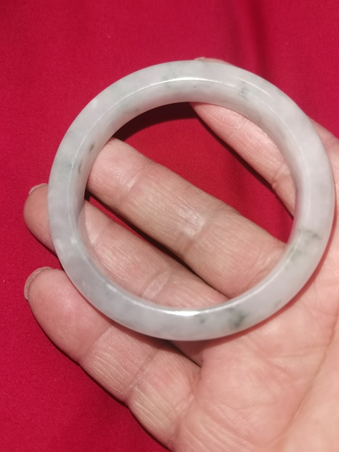 古玩玉器天然翡翠手鐲真品鑒賞圖