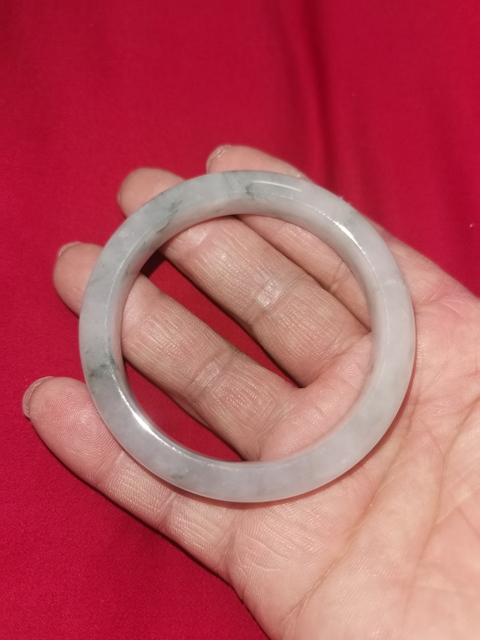 古玩玉器天然翡翠手鐲真品鑒賞圖