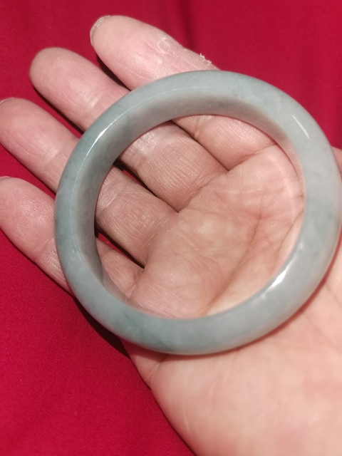 古玩玉器天然翡翠手鐲真品鑒賞圖