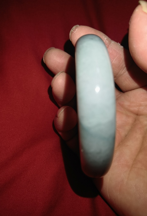 古玩玉器天然翡翠手鐲真品鑒賞圖