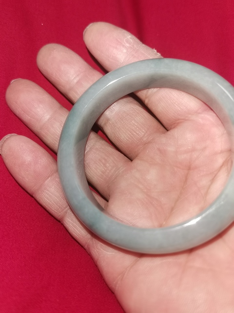 古玩玉器天然翡翠手鐲真品鑒賞圖