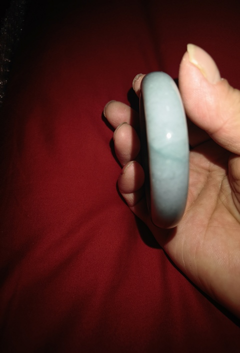 古玩玉器天然翡翠手鐲真品鑒賞圖