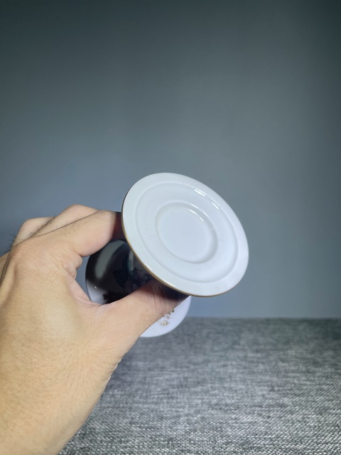 古玩陶瓷民國(guó).粉彩牡丹紋高足蓋置拍賣(mài)，當(dāng)前價(jià)格550元