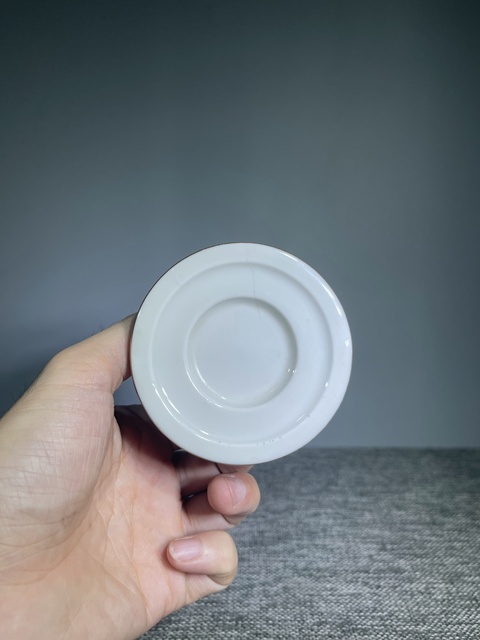 古玩陶瓷民國(guó).粉彩牡丹紋高足蓋置拍賣(mài)，當(dāng)前價(jià)格550元