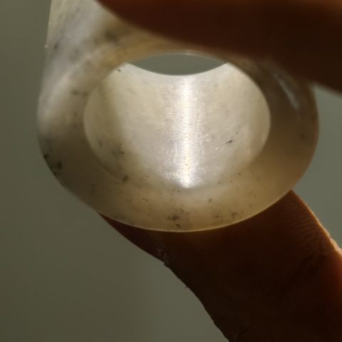 古玩玉器和田玉雕“素紋扳指”真品鑒賞圖