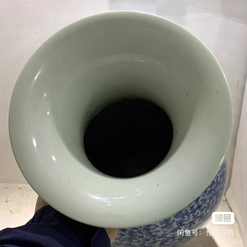 古玩陶瓷青花纏枝喜字紋瓶真品鑒賞圖
