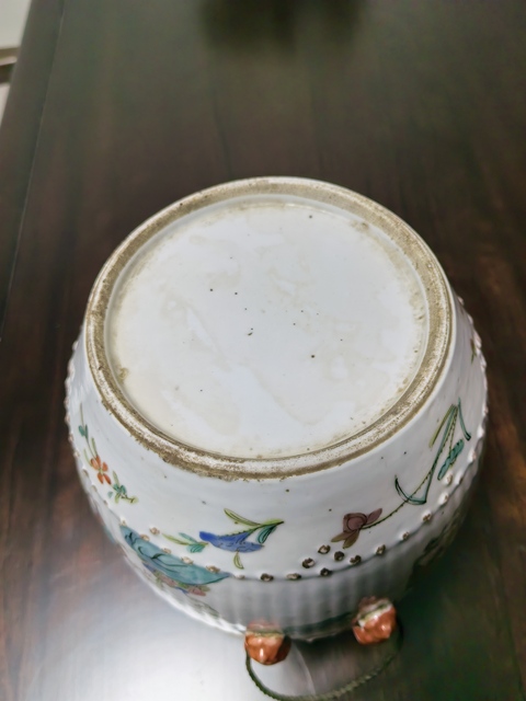 古玩陶瓷粉彩空城計四系粥罐真品鑒賞圖