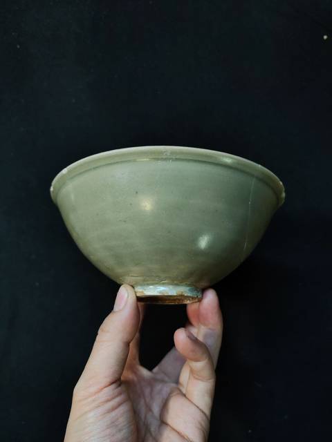 古玩陶瓷耀州窯素盞真品鑒賞圖