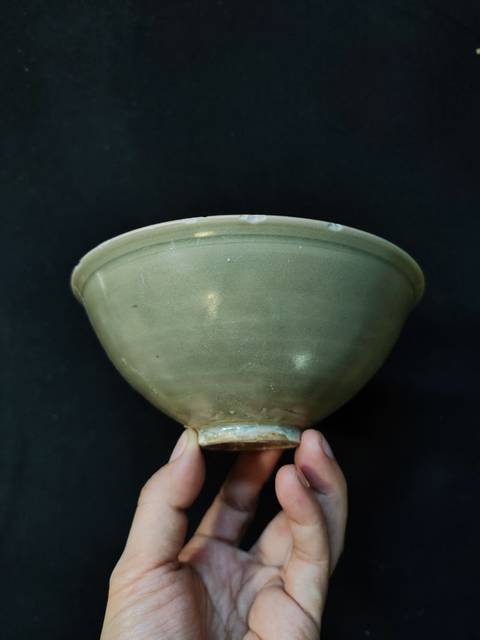 古玩陶瓷耀州窯素盞真品鑒賞圖