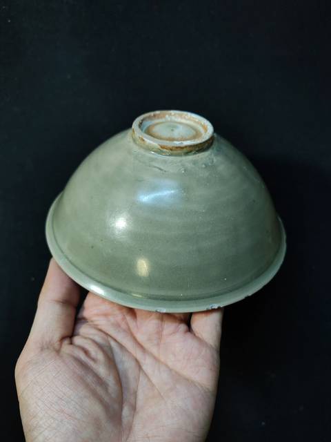 古玩陶瓷耀州窯素盞真品鑒賞圖