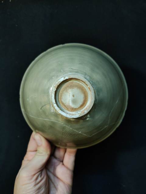 古玩陶瓷耀州窯素盞真品鑒賞圖