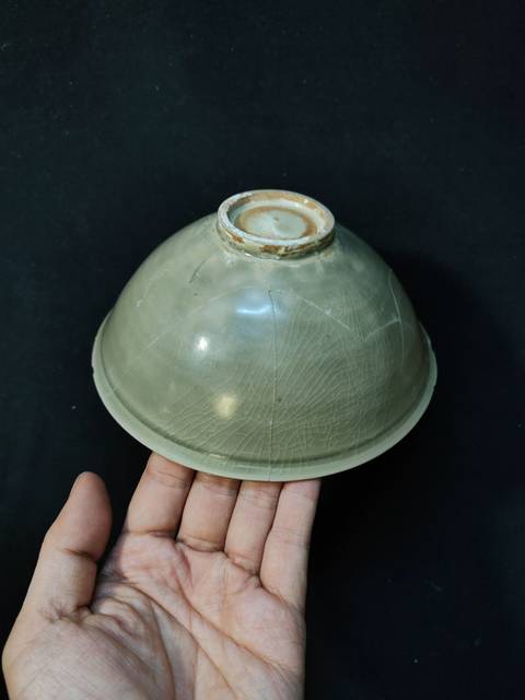 古玩陶瓷耀州窯素盞真品鑒賞圖