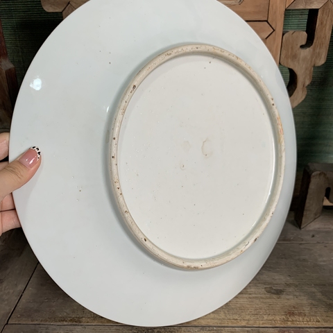 古玩陶瓷人物紋粉彩盤真品鑒賞圖