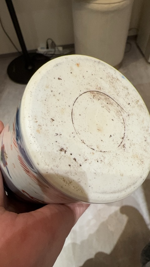 古玩陶瓷青花加彩筒瓶真品鑒賞圖