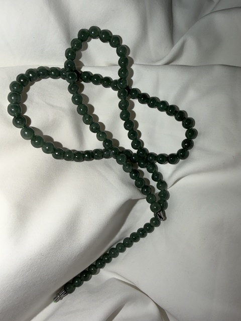 古玩玉器天然翡翠項鏈真品鑒賞圖