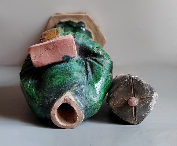 古玩陶瓷巨大的明代三彩人物站立俑47.2厘米拍賣，當前價格266元