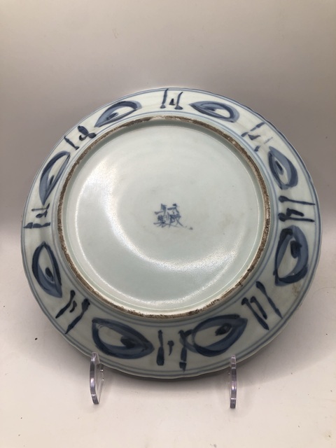 古玩陶瓷青花花鳥紋盤（日本）真品鑒賞圖