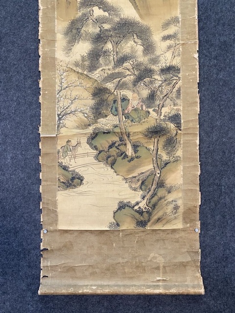 古玩字畫王海仙小青綠山水立軸真品鑒賞圖