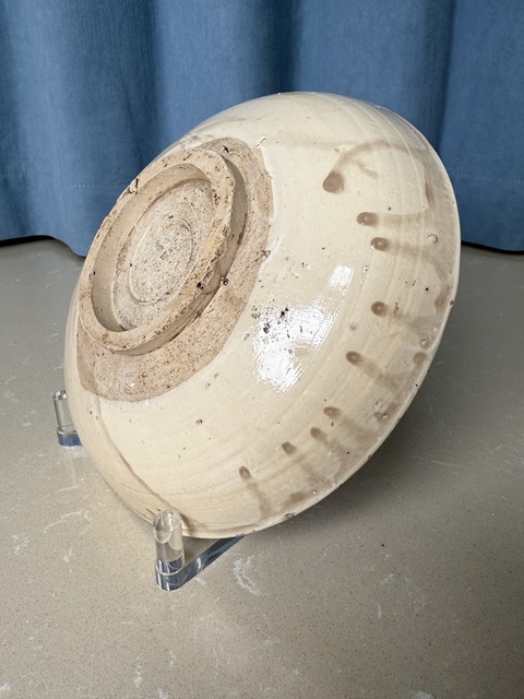 古玩陶瓷明代 磁州窯花卉紋盤拍賣，當前價格360元