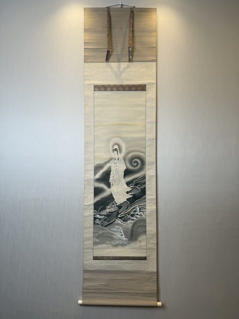 古玩字畫清代 御龍觀音圖真品鑒賞圖