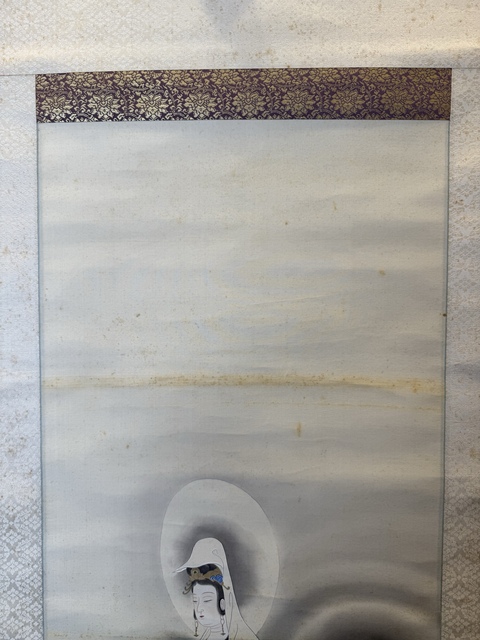 古玩字畫清代 御龍觀音圖真品鑒賞圖