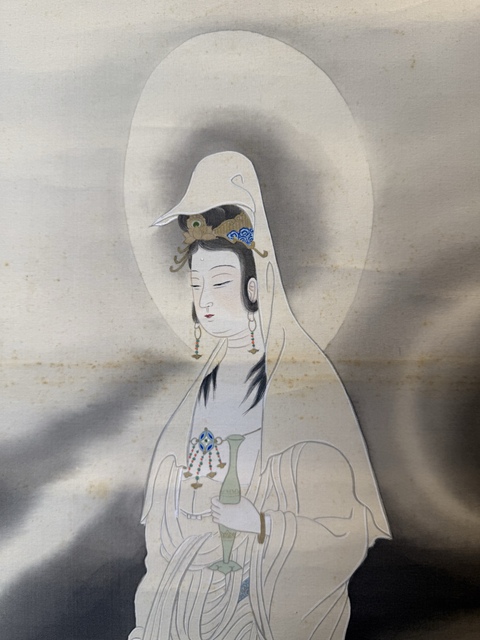 古玩字畫清代 御龍觀音圖真品鑒賞圖