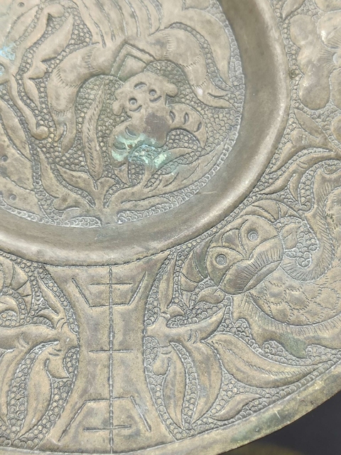 古玩銅器銅盤真品鑒賞圖