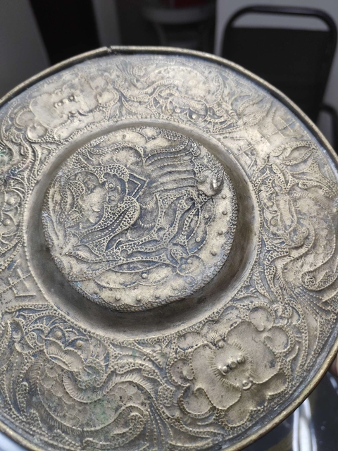 古玩銅器銅盤真品鑒賞圖