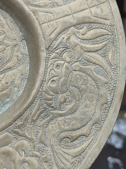 古玩銅器銅盤真品鑒賞圖