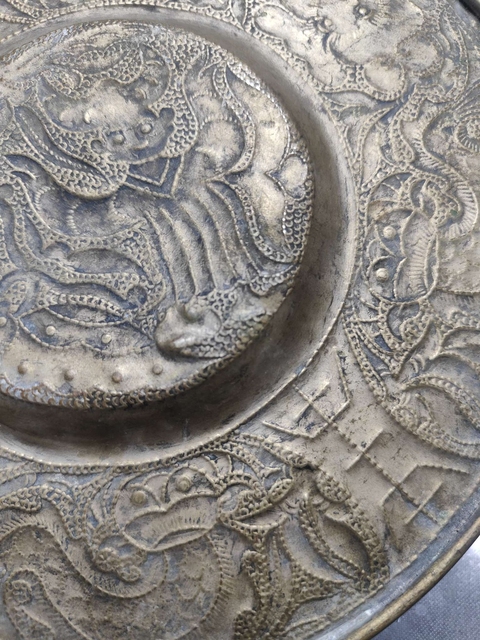 古玩銅器銅盤真品鑒賞圖