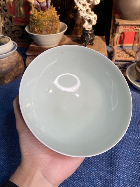 古玩陶瓷青花淡描花卉紋碗真品鑒賞圖