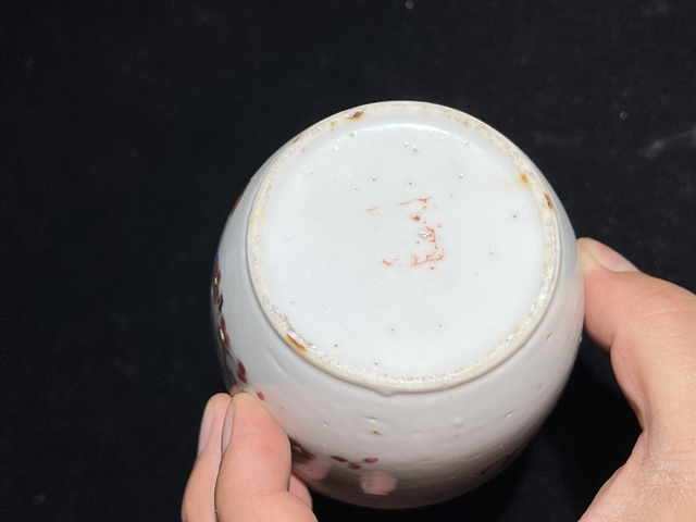 古玩陶瓷粉彩三多紋蓋缸真品鑒賞圖